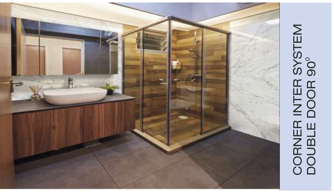 Corner Sliding Shower Screen System
